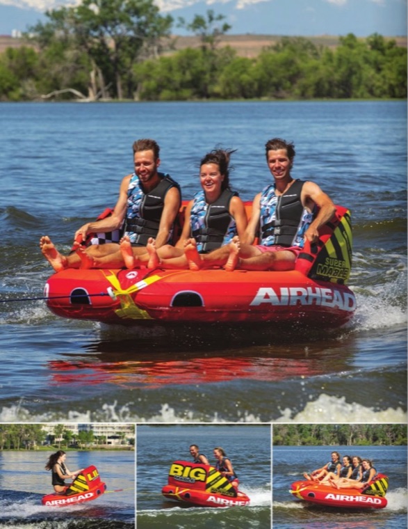 Super Mable Towables — page from the Airhead 2026 catalog
